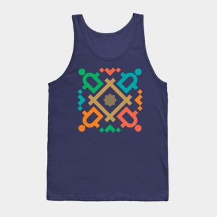 Group of People Abstract Pattern Social Boutique Art Pattern Tank Top